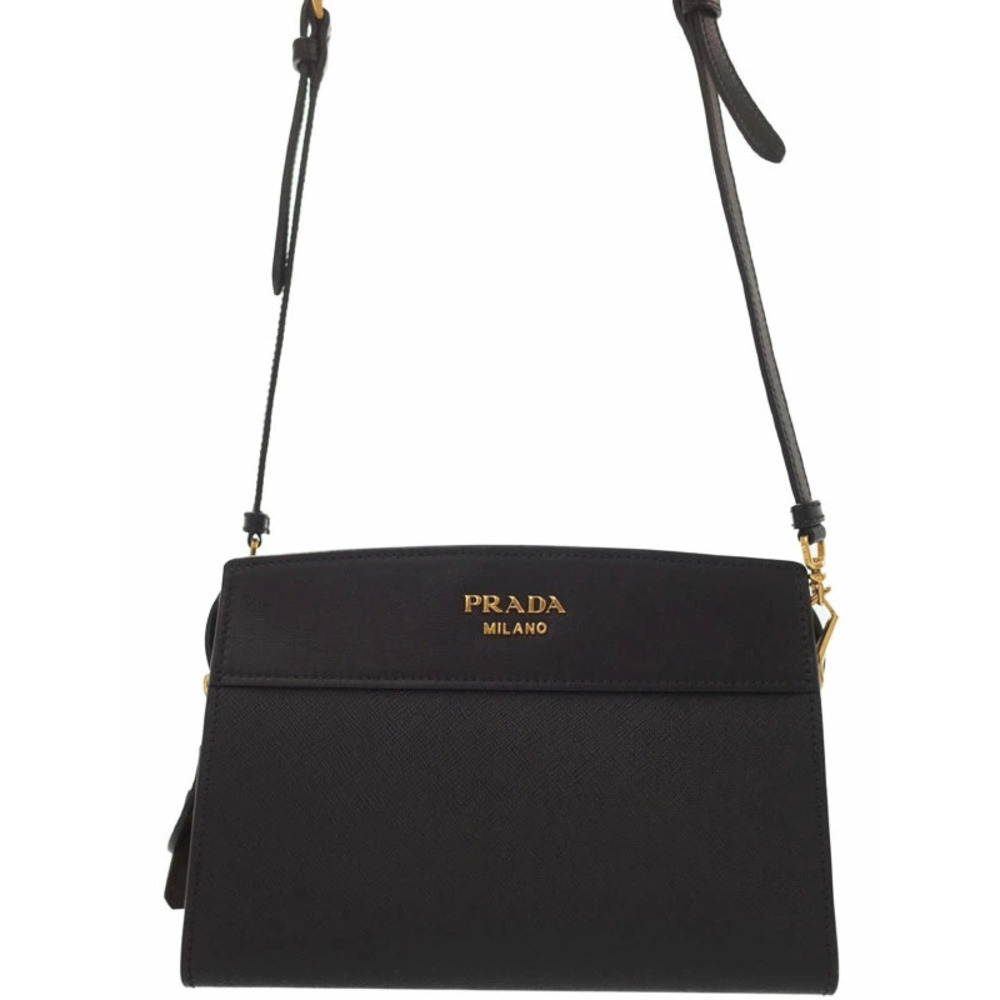 Prada Esplanade Crossbody Bag Saffiano leather Black